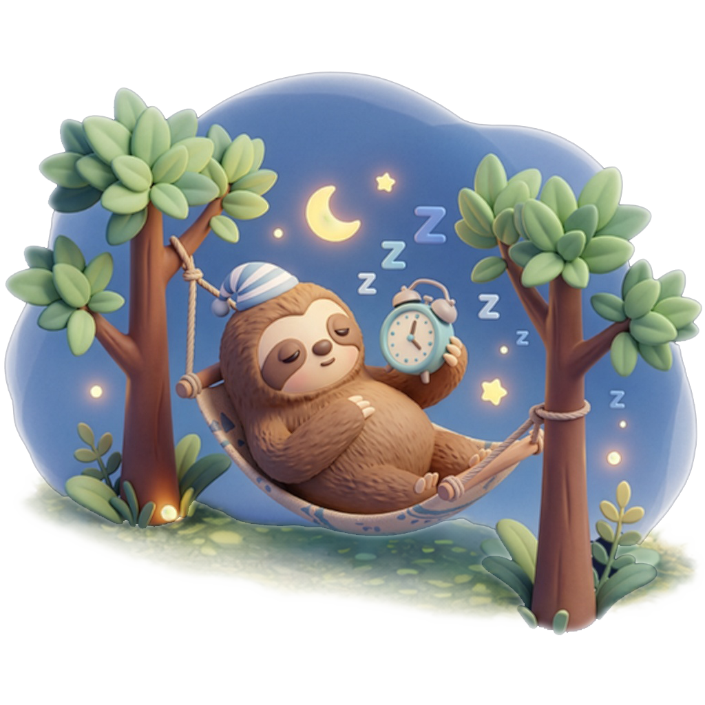 Sloth sleeping in hammock